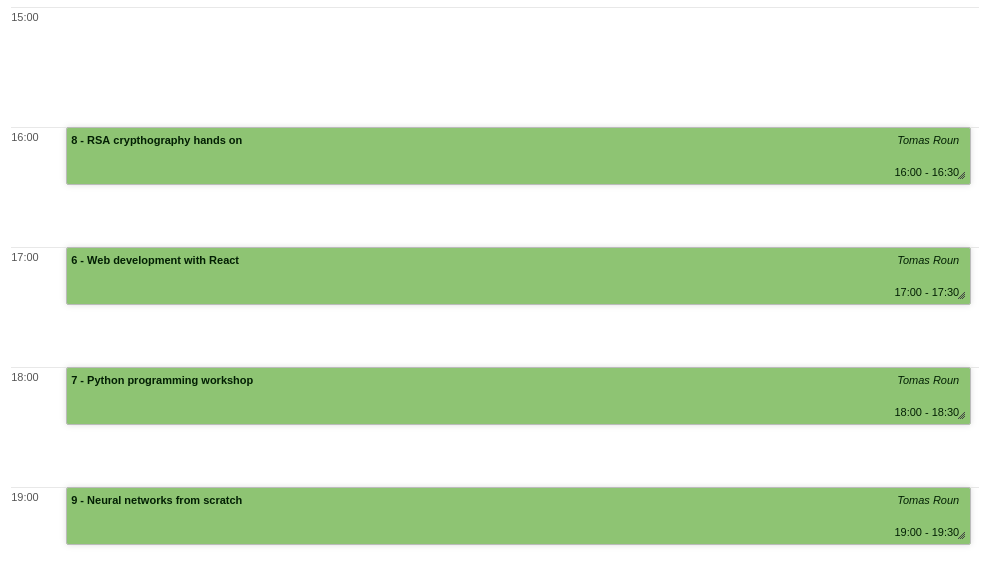 Making A Timetable Learning Indico